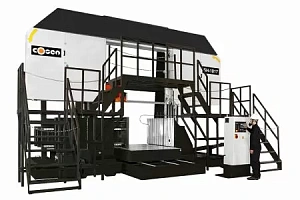 Высокопроизводительная полуавтоматическая двухколонная ленточная пила в Белгороде