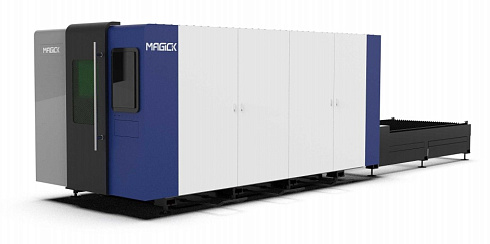 Полностью закрытый волоконный лазерный станок для резки с обменной платформой MK-C в Белгороде