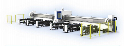 Трубный лазерный станок с тремя патронами и боковой загрузкой для тяжёлых труб MK-T3C в Белгороде