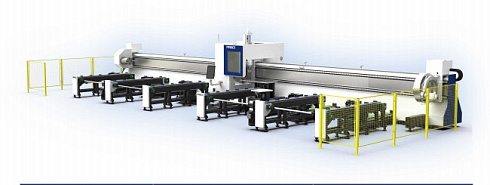Трубный лазерный станок с тремя патронами и боковой загрузкой для тяжёлых труб MK-T3C в Белгороде