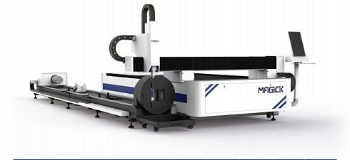 Двунаправленный волоконный лазерный станок для резки листов и труб MK-ST в Белгороде