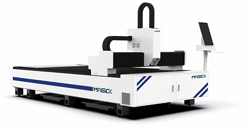 Открытый одно-платформенный волоконный лазерный станок для резки MK-S в Белгороде